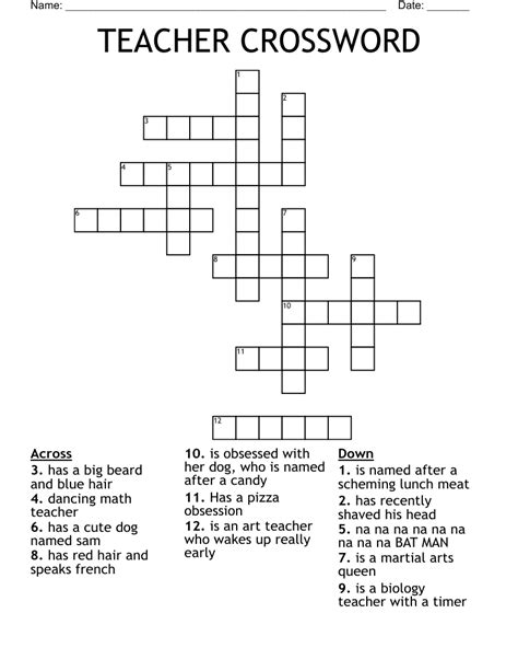 teacher crossword clue|More.